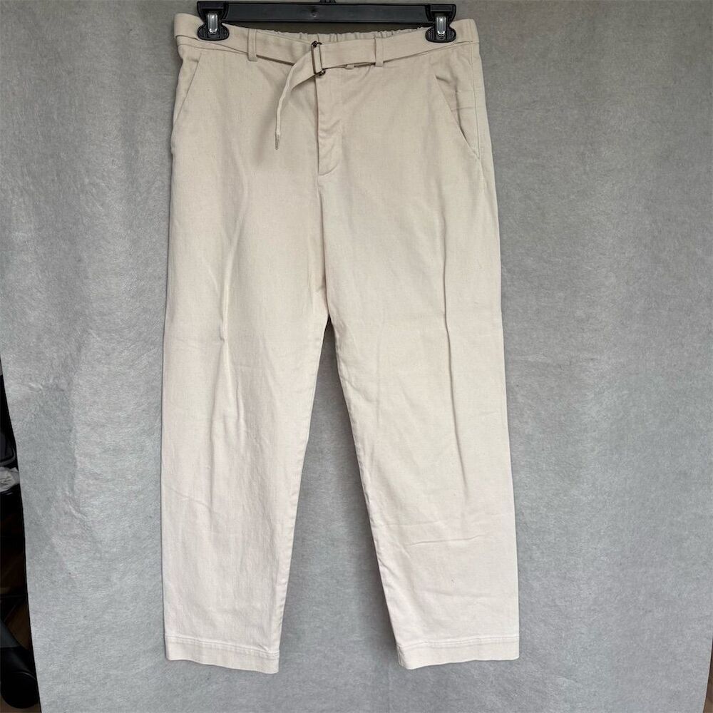 Barena Venezia Beige Casual Cropped Size 48 Belted Waist Pockets